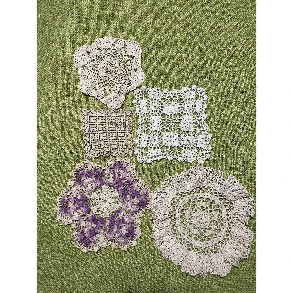 estate‎ Lace Doilies, Crochet and Filet Lace Handmade ,Vintage